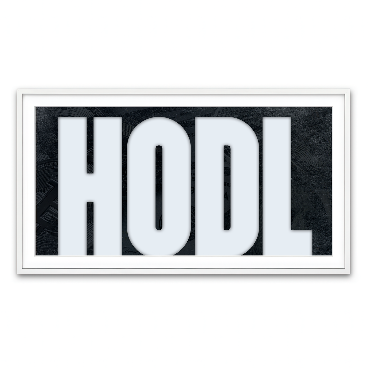 Framed Print 2x1 White