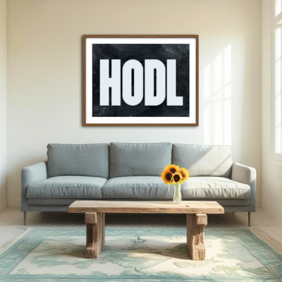 AUTO-MOCKUP ROOM | HODL Wall Art