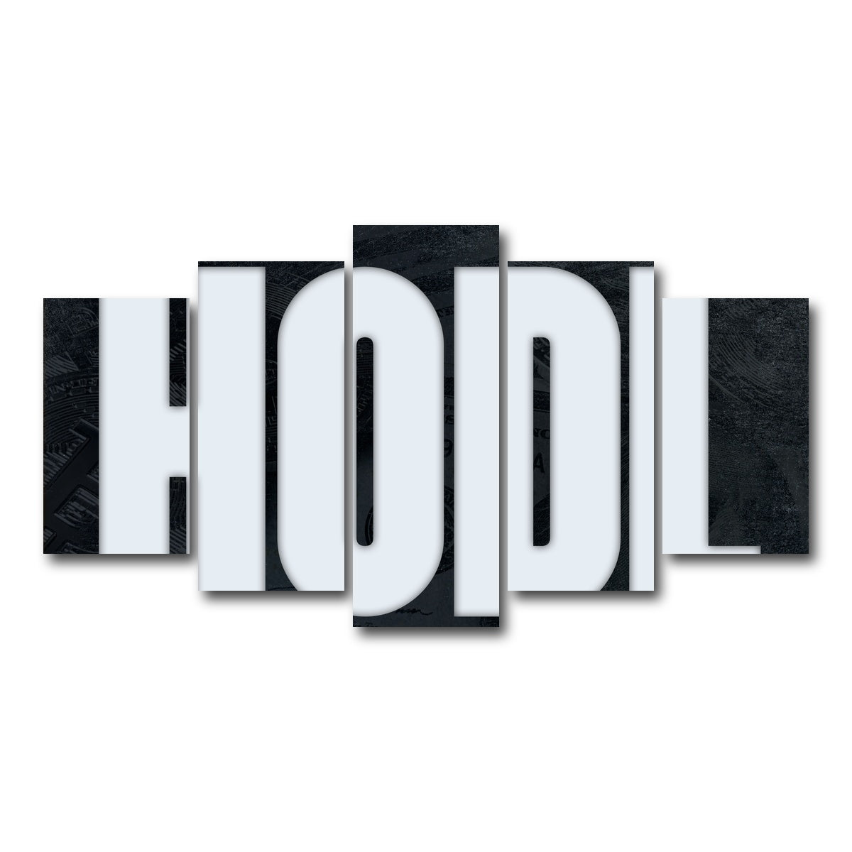 AUTO-MOCKUP WHITE | HODL | 5 Piece | Gallery Wrap Canvas | group=5_normal
