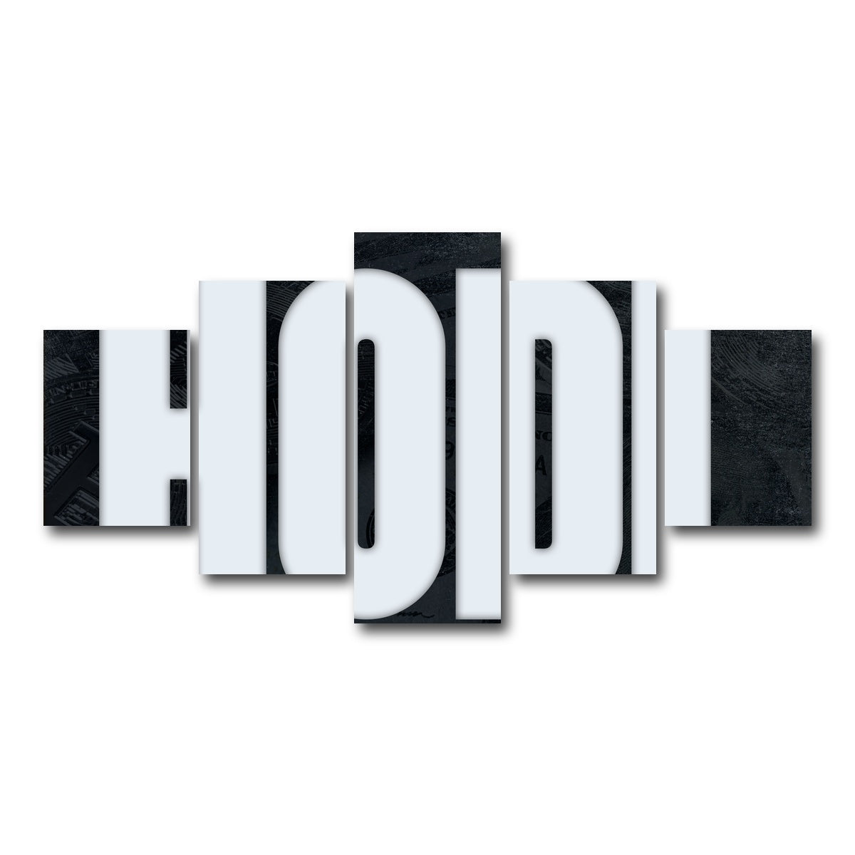 AUTO-MOCKUP WHITE | HODL | 5 Piece | Gallery Wrap Canvas | group=5_short