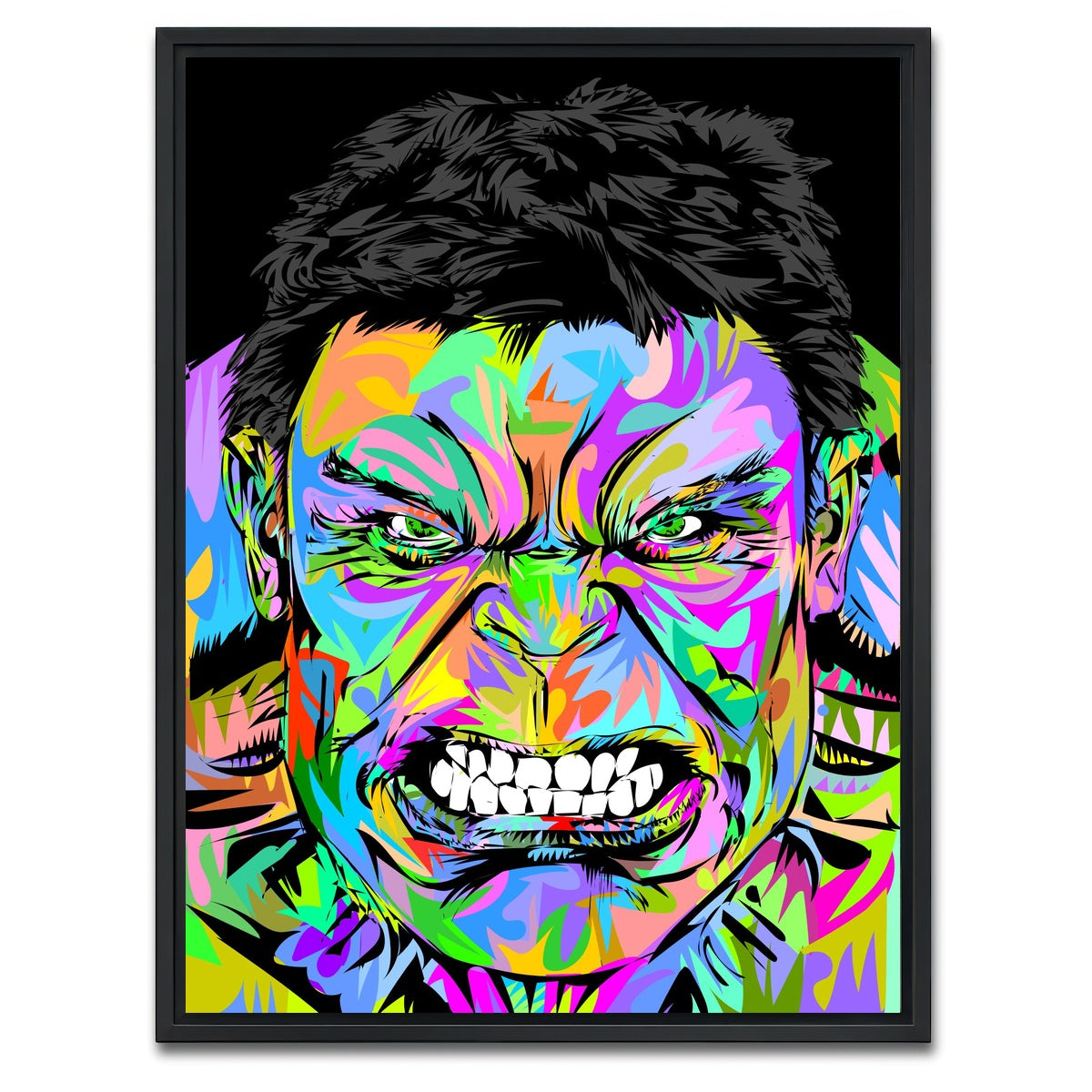 AUTO-MOCKUP WHITE | HULK Color | 1 Piece | Black Framed Canvas | group=3x4