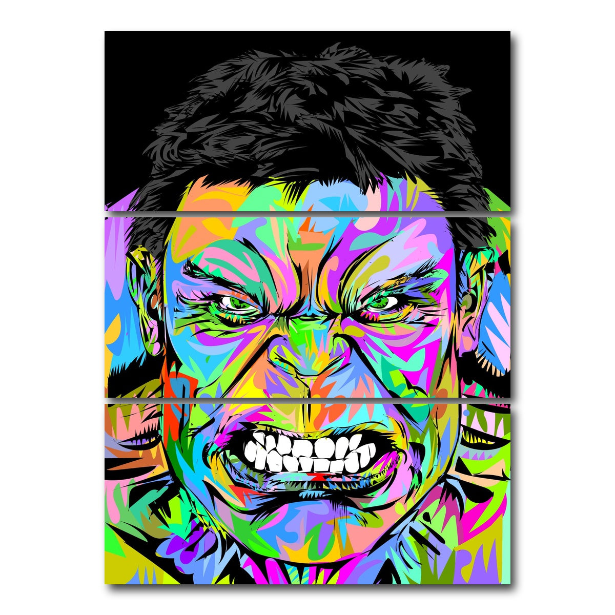 AUTO-MOCKUP WHITE | HULK Color | 3 Piece | Gallery Wrap Canvas | group=8x18_stacked