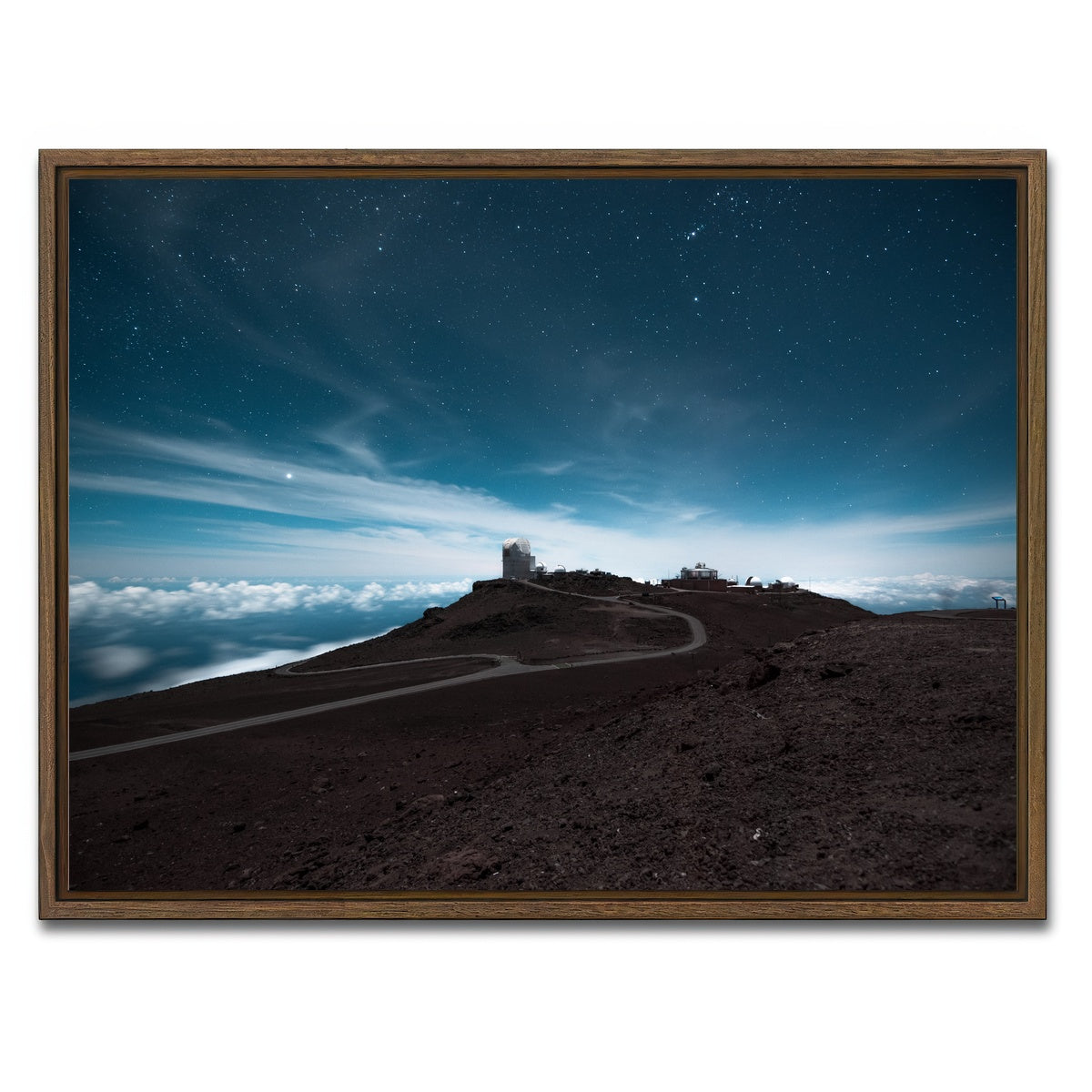 AUTO-MOCKUP WHITE | Haleakala at Night | 1 Piece | Walnut Framed Canvas | group=4x3