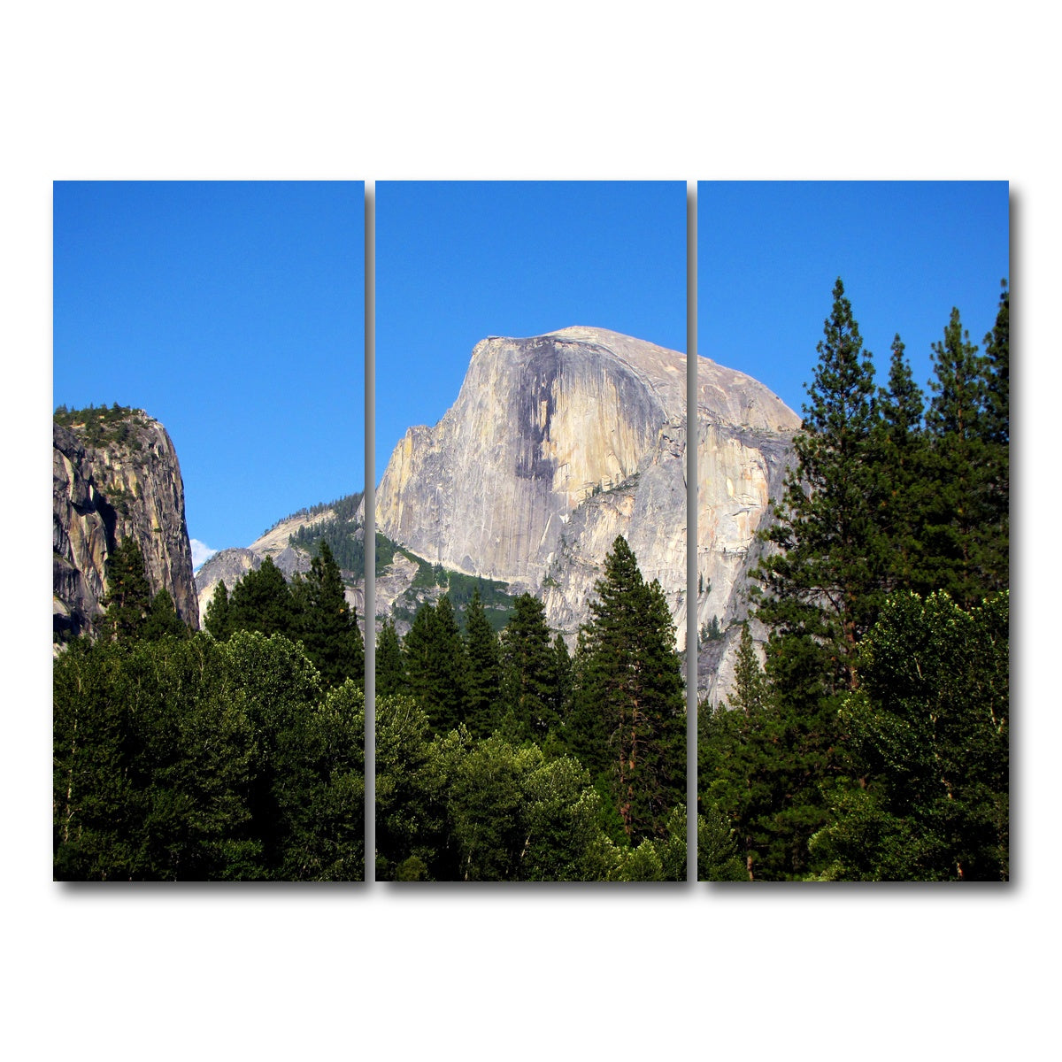 AUTO-MOCKUP WHITE | Half Dome Yosemite | 3 Piece | Gallery Wrap Canvas | group=8x18