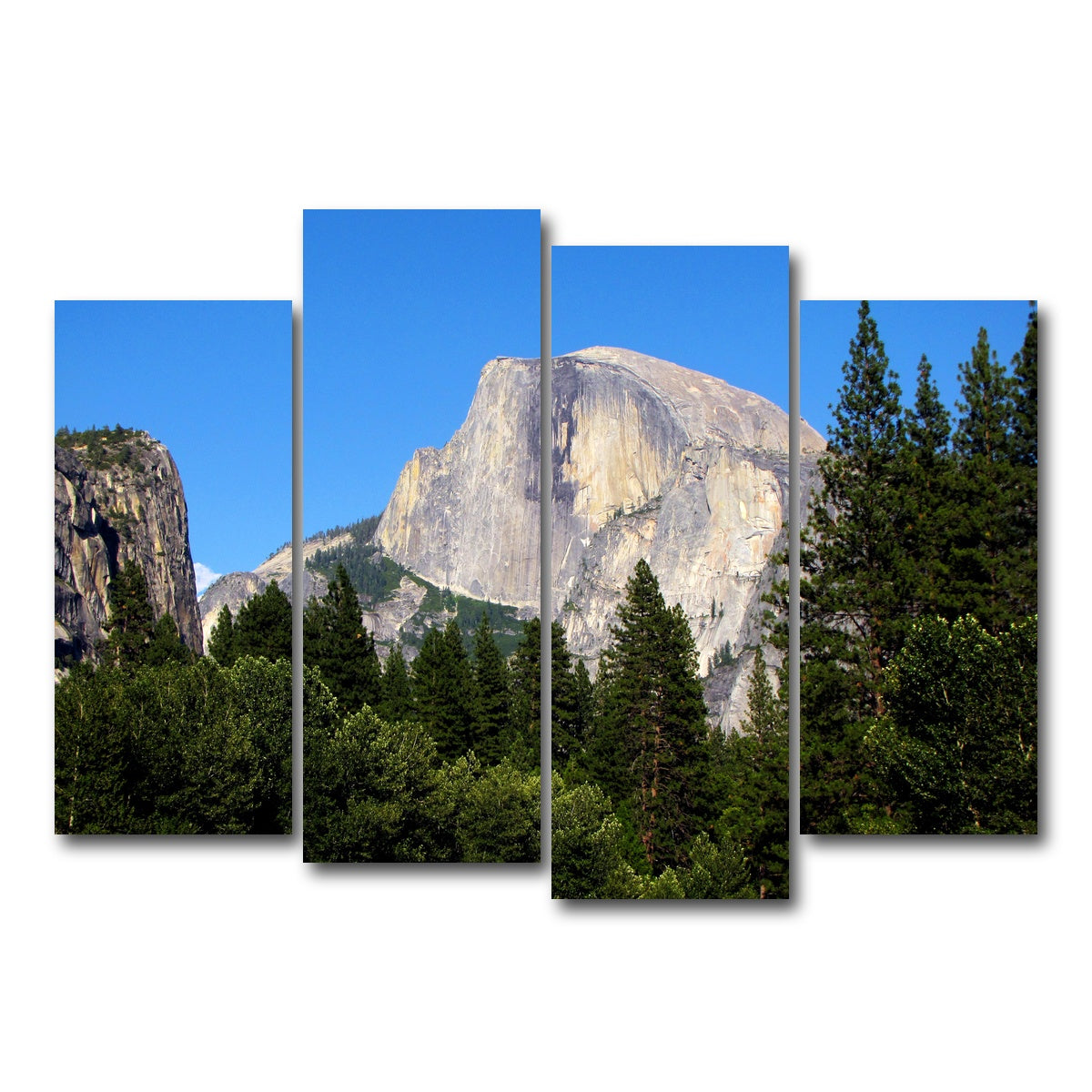 AUTO-MOCKUP WHITE | Half Dome Yosemite | 4 Piece | Gallery Wrap Canvas | group=4_normal