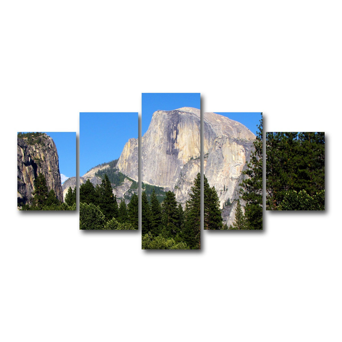 AUTO-MOCKUP WHITE | Half Dome Yosemite | 5 Piece | Gallery Wrap Canvas | group=5_short