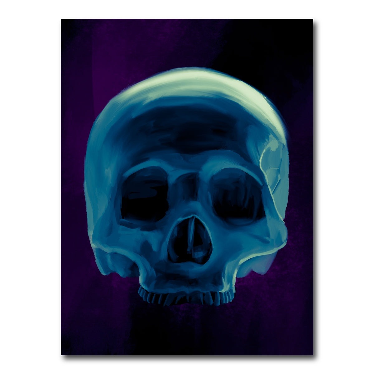 AUTO-MOCKUP WHITE | Half Skull | 1 Piece | Gallery Wrap Canvas | group=3x4