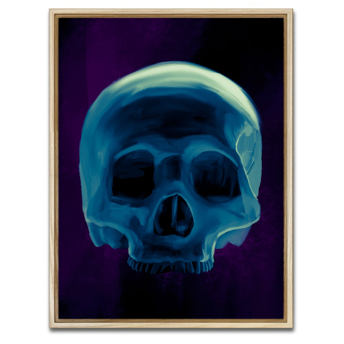 AUTO-MOCKUP WHITE | Half Skull | 1 Piece | Natural Framed Canvas | group=3x4