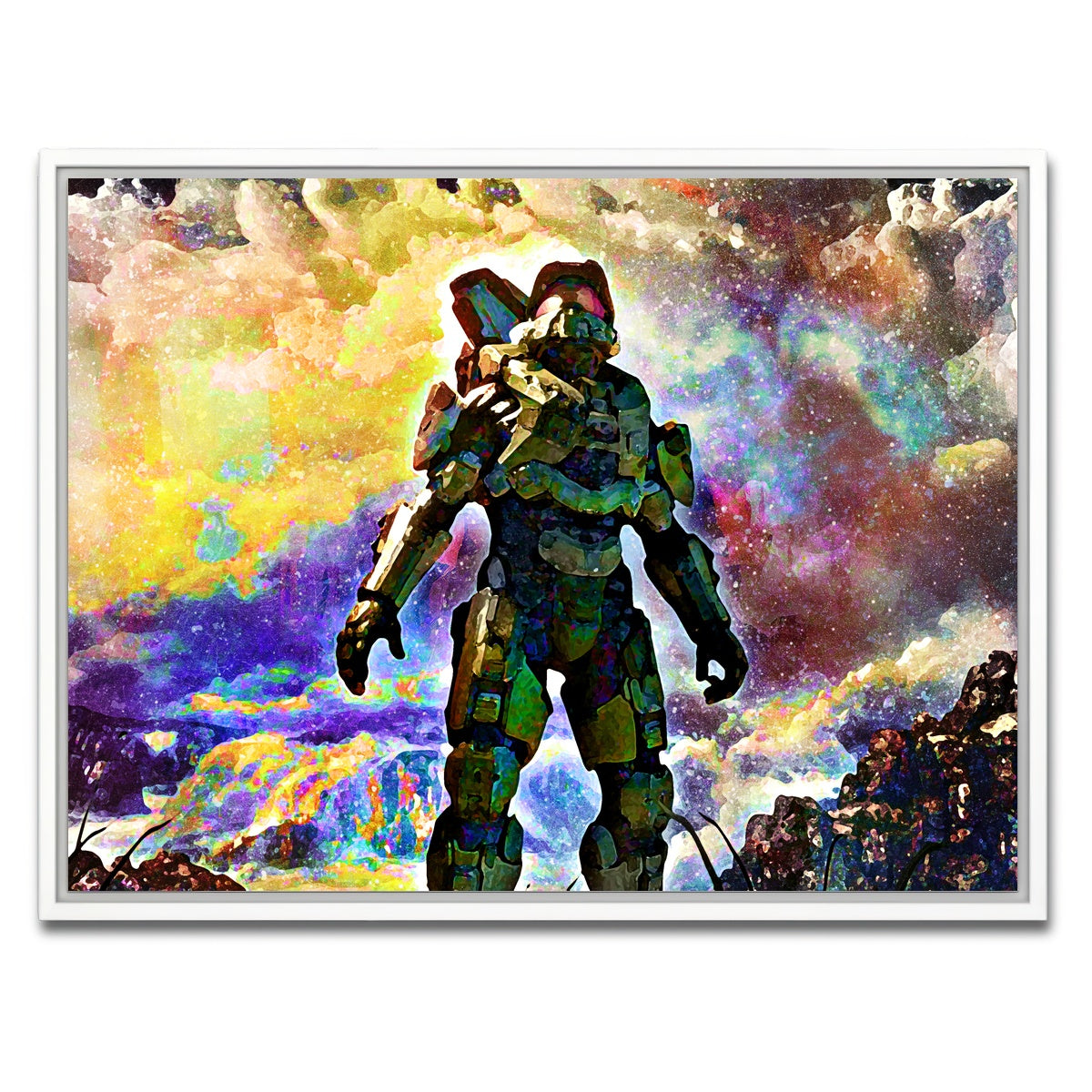 AUTO-MOCKUP WHITE | Halo | 1 Piece | White Framed Canvas | group=4x3