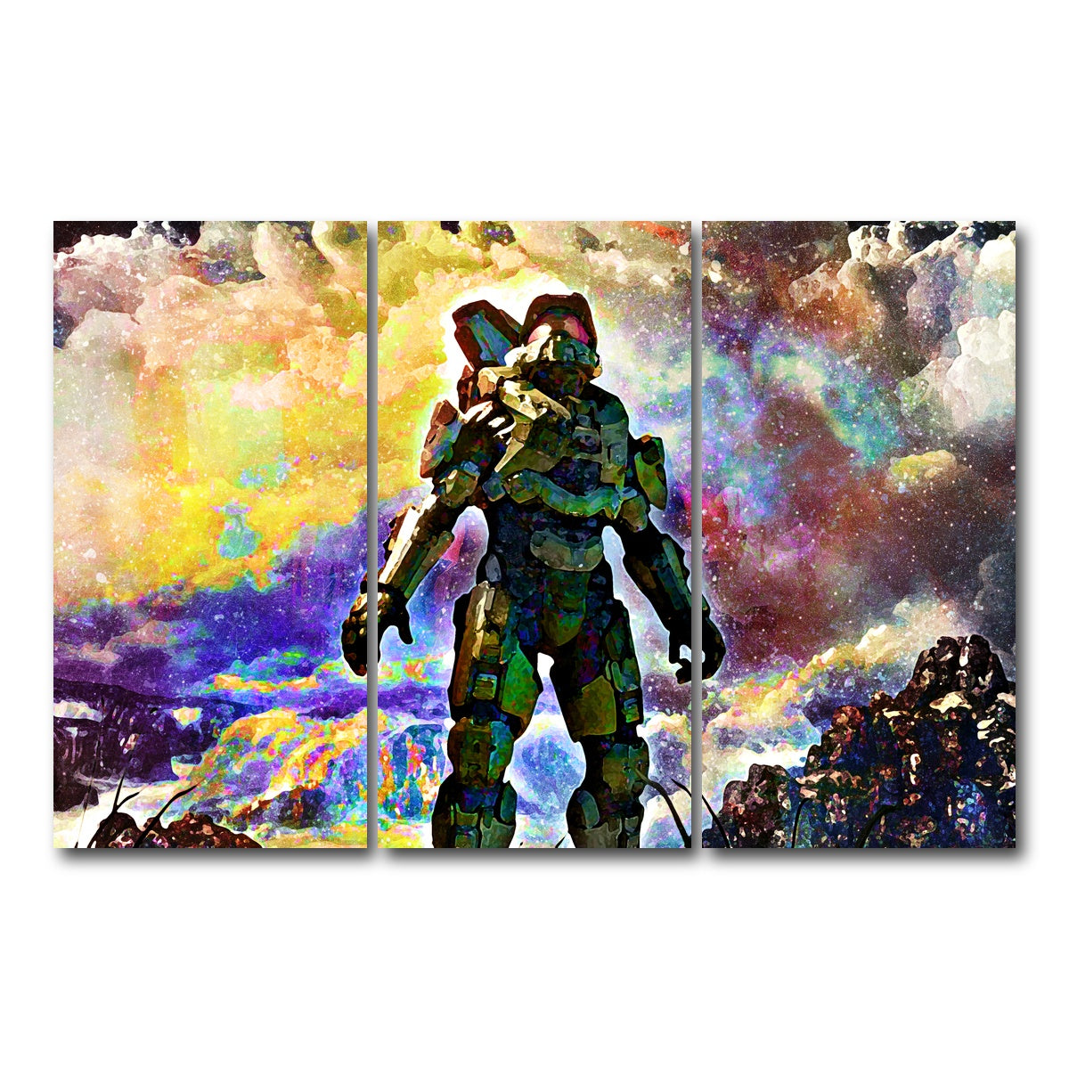 AUTO-MOCKUP WHITE | Halo | 3 Piece | Gallery Wrap Canvas | group=12x24