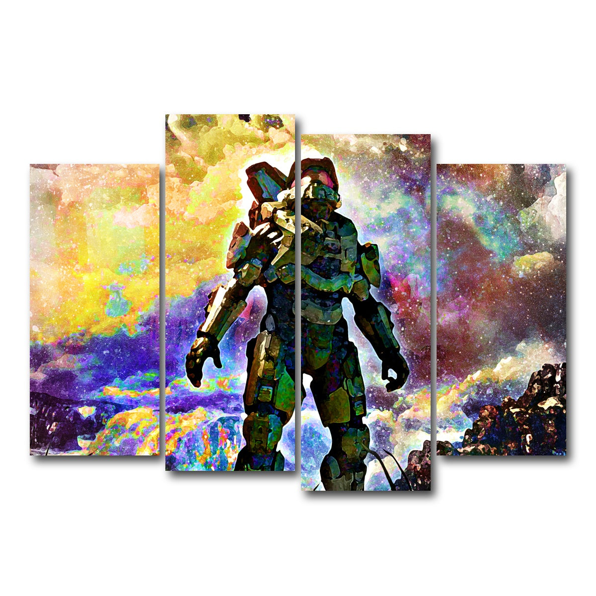 AUTO-MOCKUP WHITE | Halo | 4 Piece | Gallery Wrap Canvas | group=4_normal