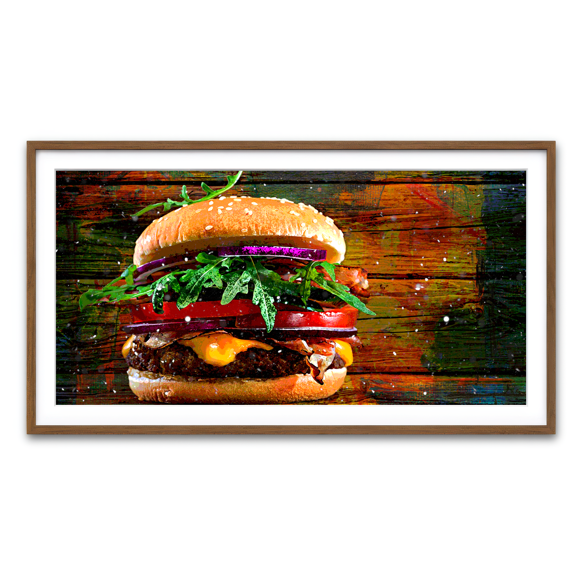 Framed Print 2x1 Walnut