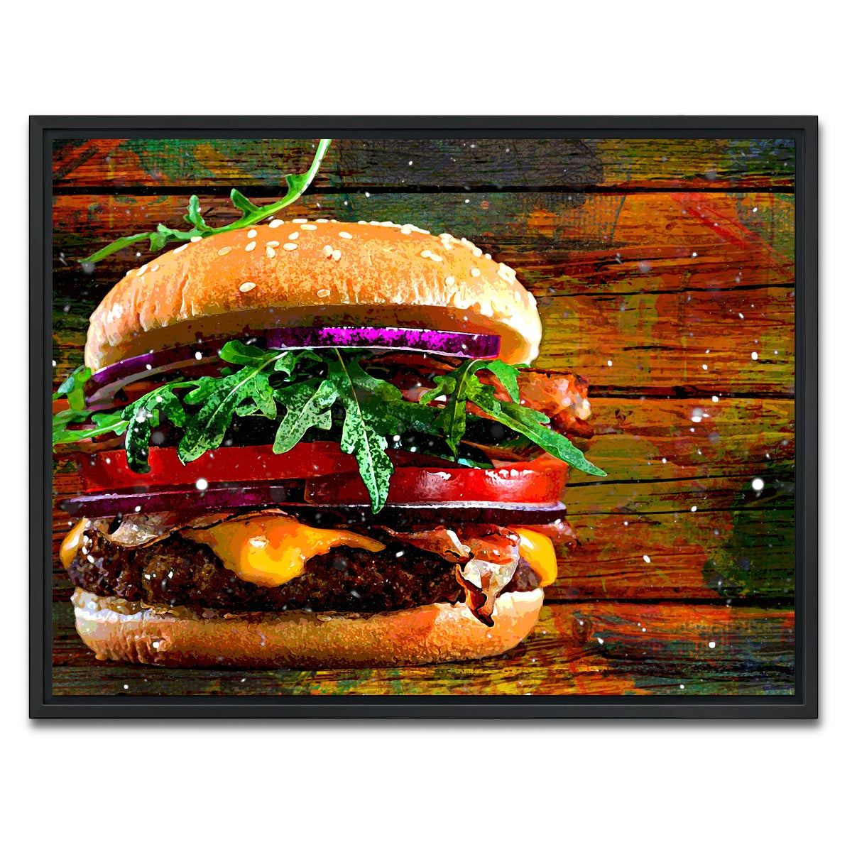 AUTO-MOCKUP WHITE | Hamburger | 1 Piece | Black Framed Canvas | group=4x3