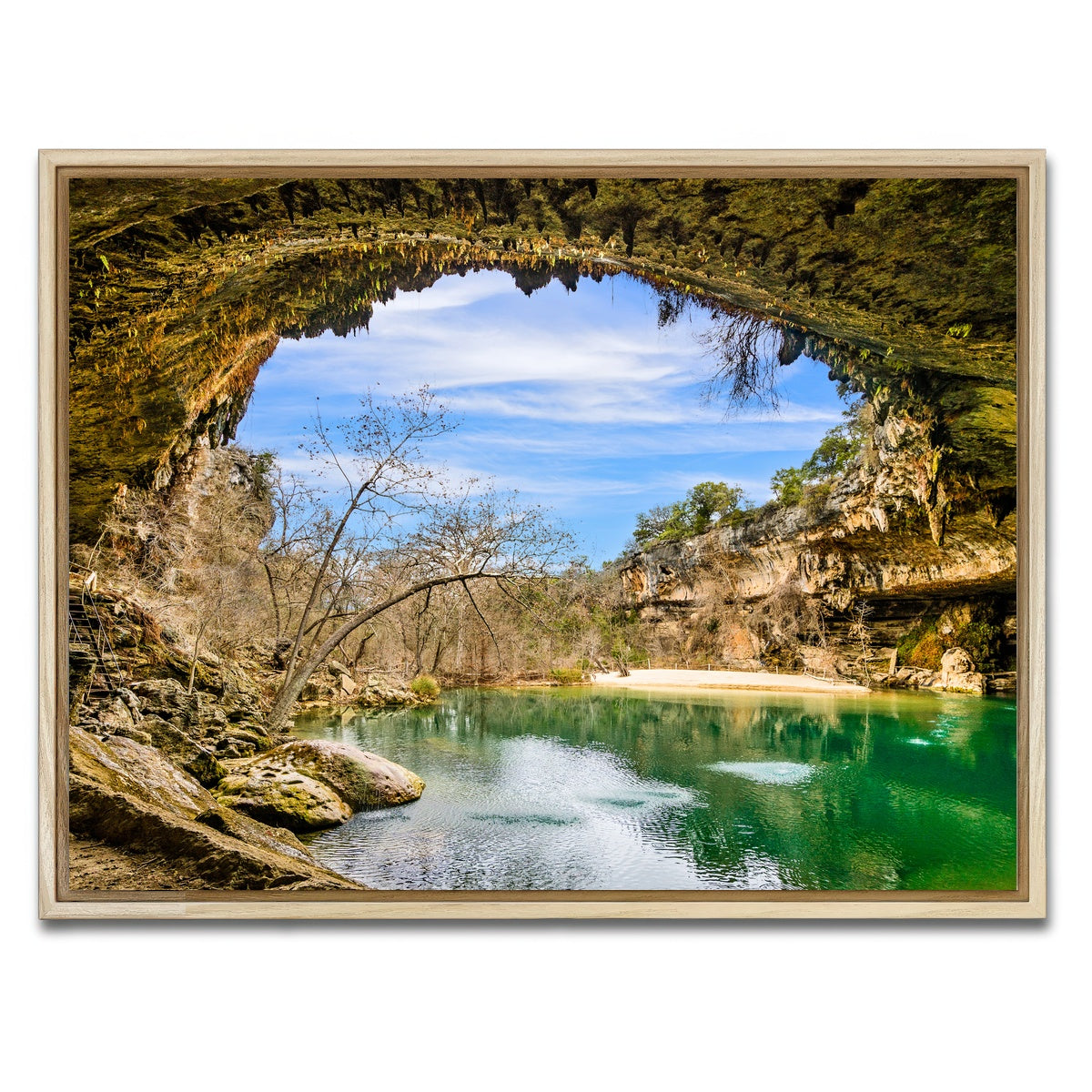 AUTO-MOCKUP WHITE | Hamilton Pool Preserve | 1 Piece | Natural Framed Canvas | group=4x3