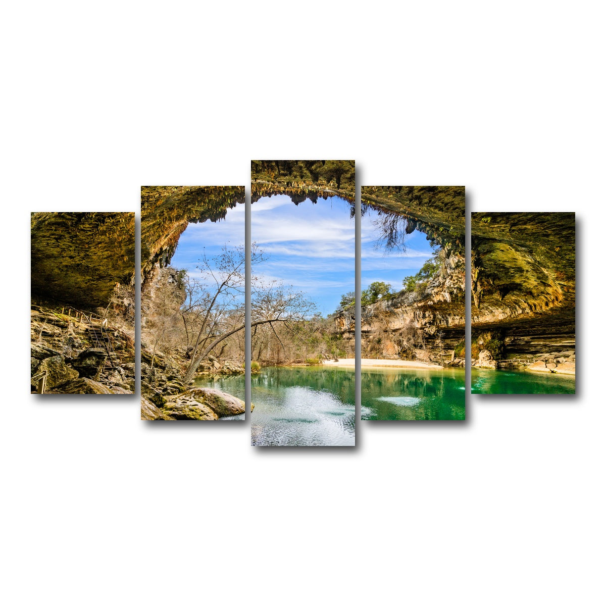 AUTO-MOCKUP WHITE | Hamilton Pool Preserve | 5 Piece | Gallery Wrap Canvas | group=5_normal