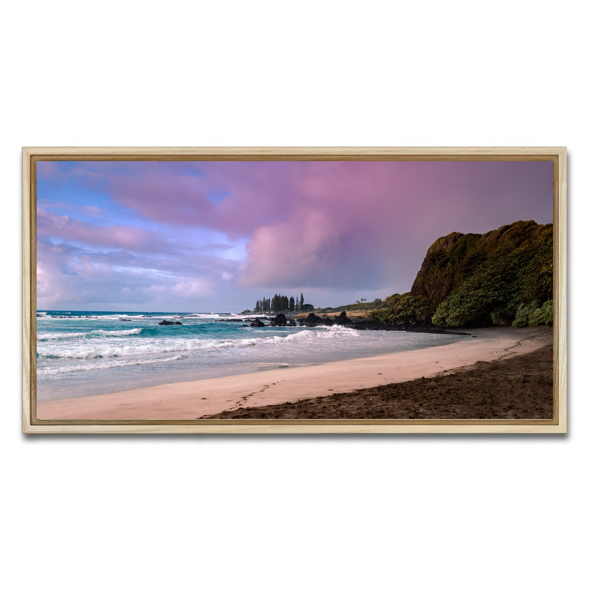 AUTO-MOCKUP WHITE | Hamoa Sunrise | 1 Piece | Natural Framed Canvas | group=2x1