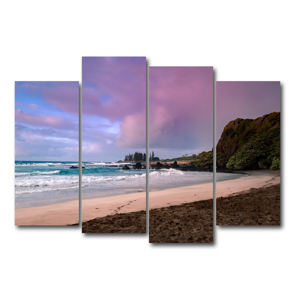 AUTO-MOCKUP WHITE | Hamoa Sunrise | 4 Piece | Gallery Wrap Canvas | group=4_normal