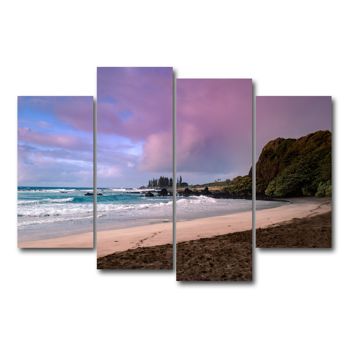 AUTO-MOCKUP WHITE | Hamoa Sunrise | 4 Piece | Gallery Wrap Canvas | group=4_short