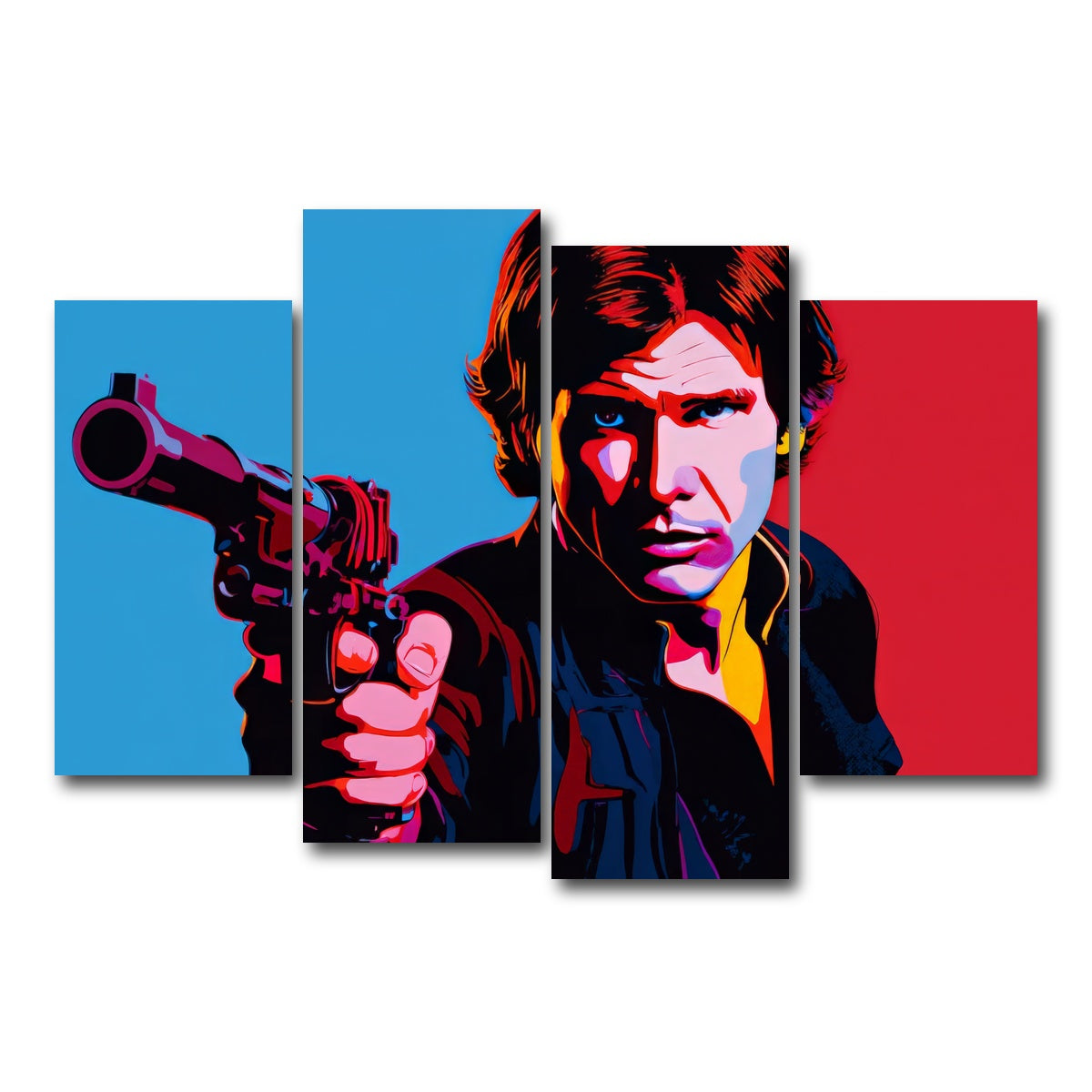 AUTO-MOCKUP WHITE | Han Solo Gun | 4 Piece | Gallery Wrap Canvas | group=4_short