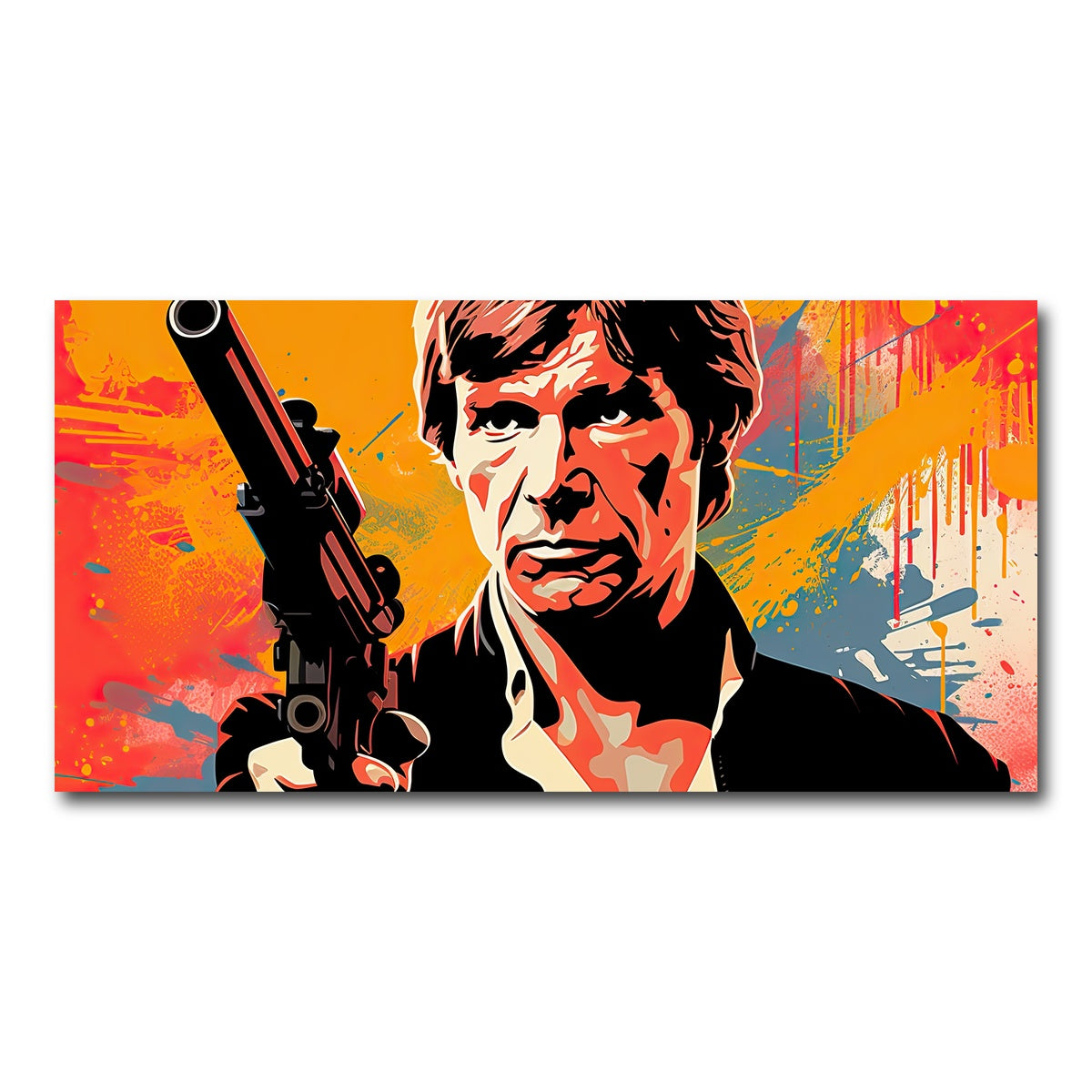 AUTO-MOCKUP WHITE | Han Solo Warhol style | 1 Piece | Gallery Wrap Canvas | group=2x1