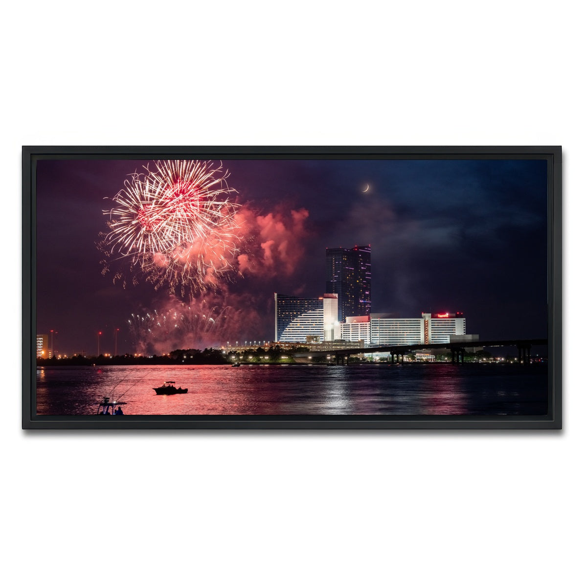 AUTO-MOCKUP WHITE | Happy 4th | 1 Piece | Black Framed Canvas | group=2x1
