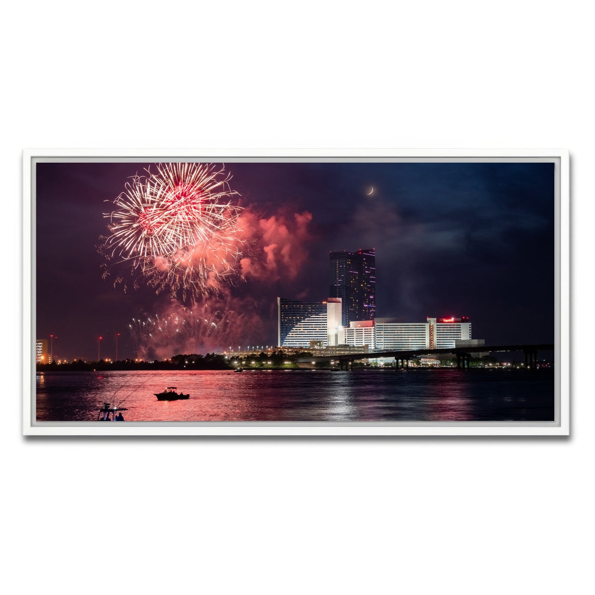 AUTO-MOCKUP WHITE | Happy 4th | 1 Piece | White Framed Canvas | group=2x1