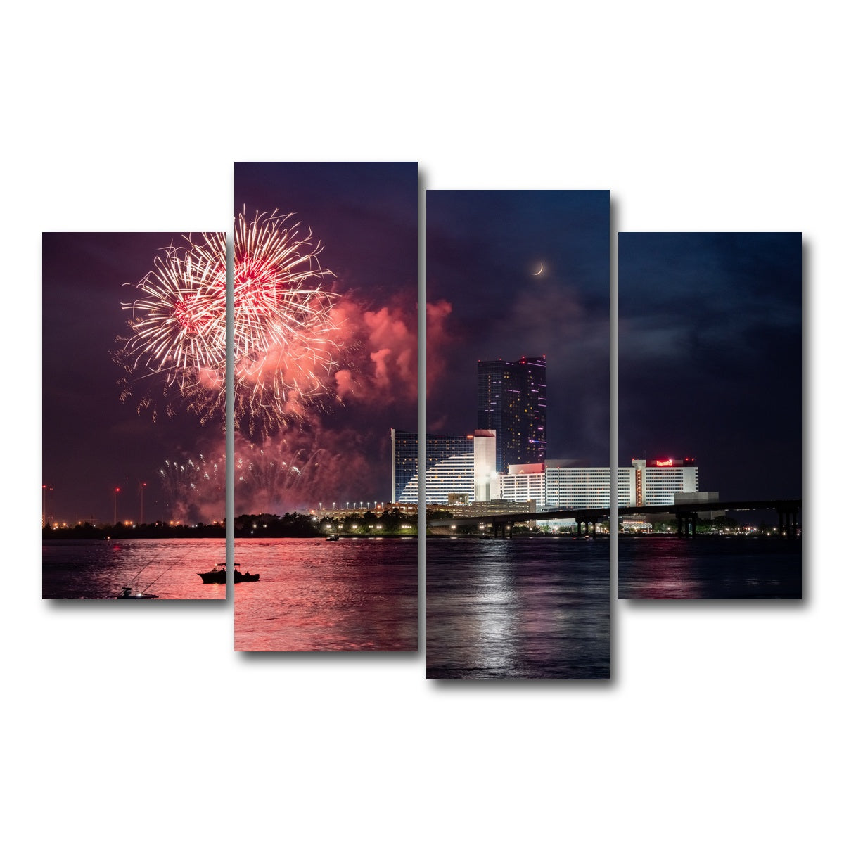 AUTO-MOCKUP WHITE | Happy 4th | 4 Piece | Gallery Wrap Canvas | group=4_short