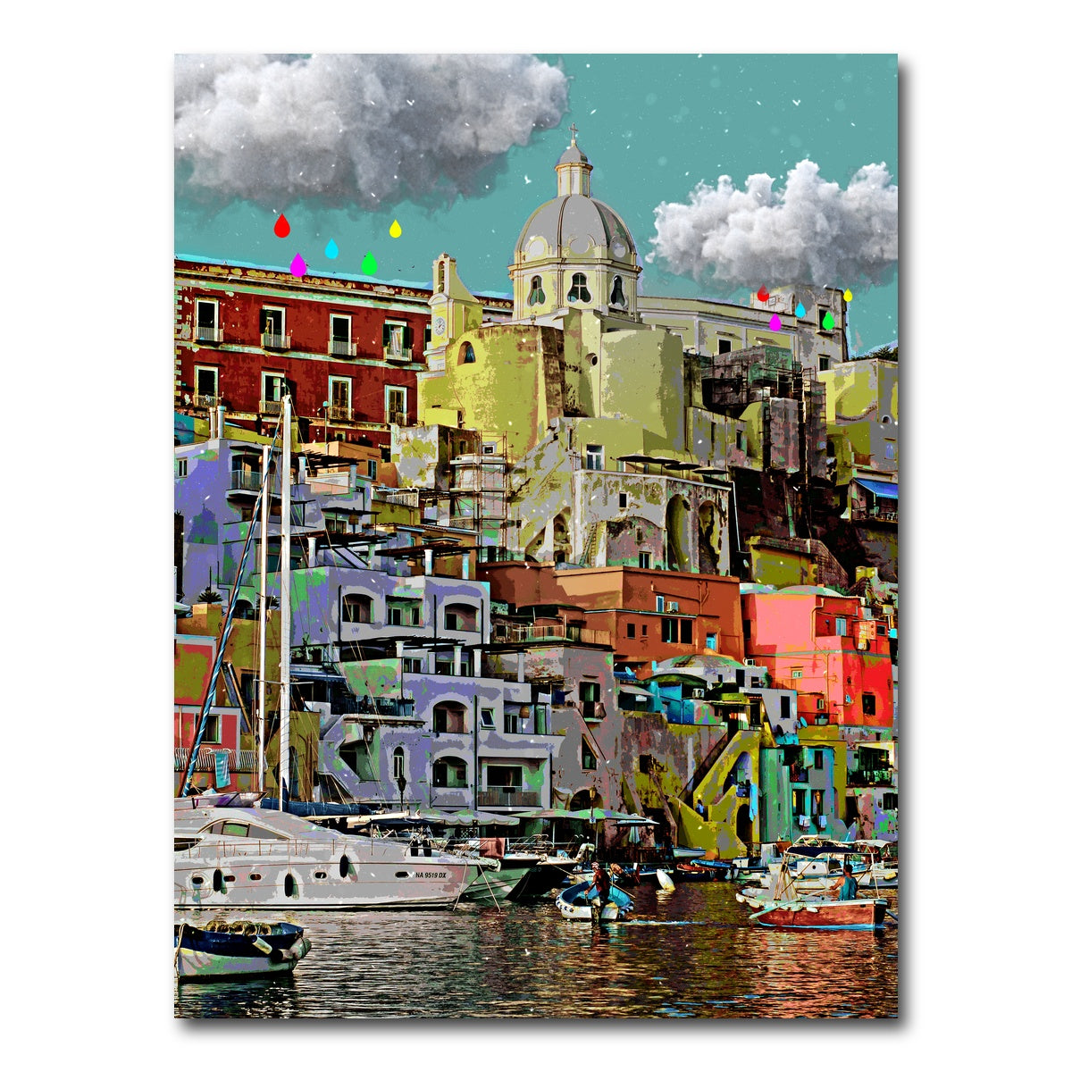 AUTO-MOCKUP WHITE | Happy City Life | 1 Piece | Gallery Wrap Canvas | group=3x4