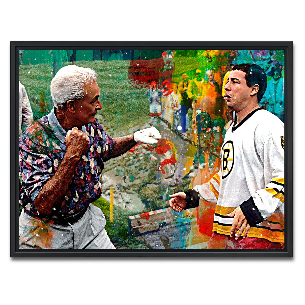 AUTO-MOCKUP WHITE | Happy Gilmore & Bob Barker | 1 Piece | Black Framed Canvas | group=4x3