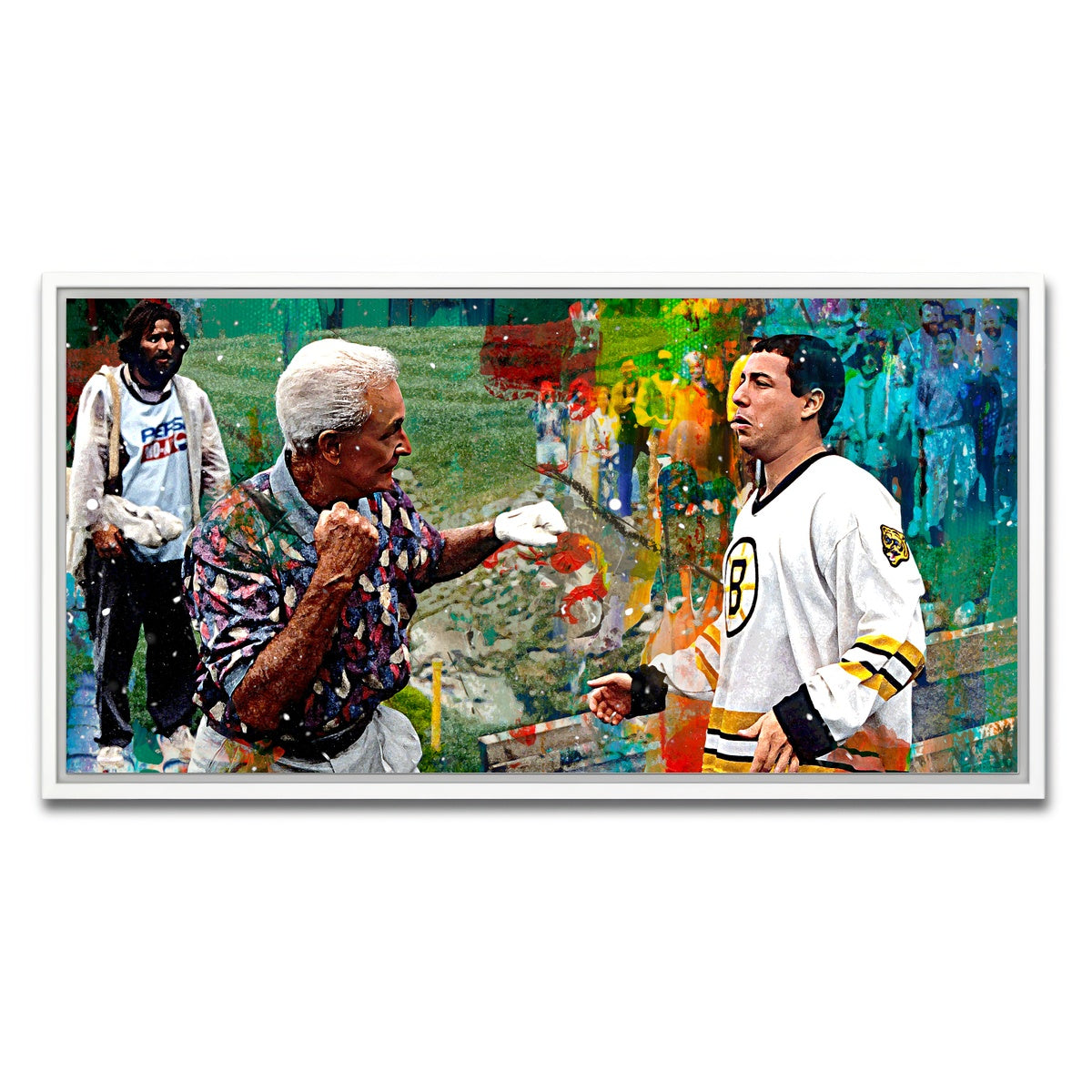 AUTO-MOCKUP WHITE | Happy Gilmore & Bob Barker | 1 Piece | White Framed Canvas | group=2x1