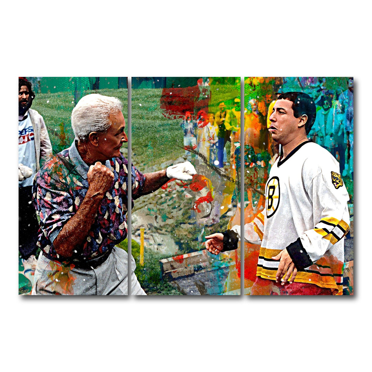 AUTO-MOCKUP WHITE | Happy Gilmore & Bob Barker | 3 Piece | Gallery Wrap Canvas | group=12x24