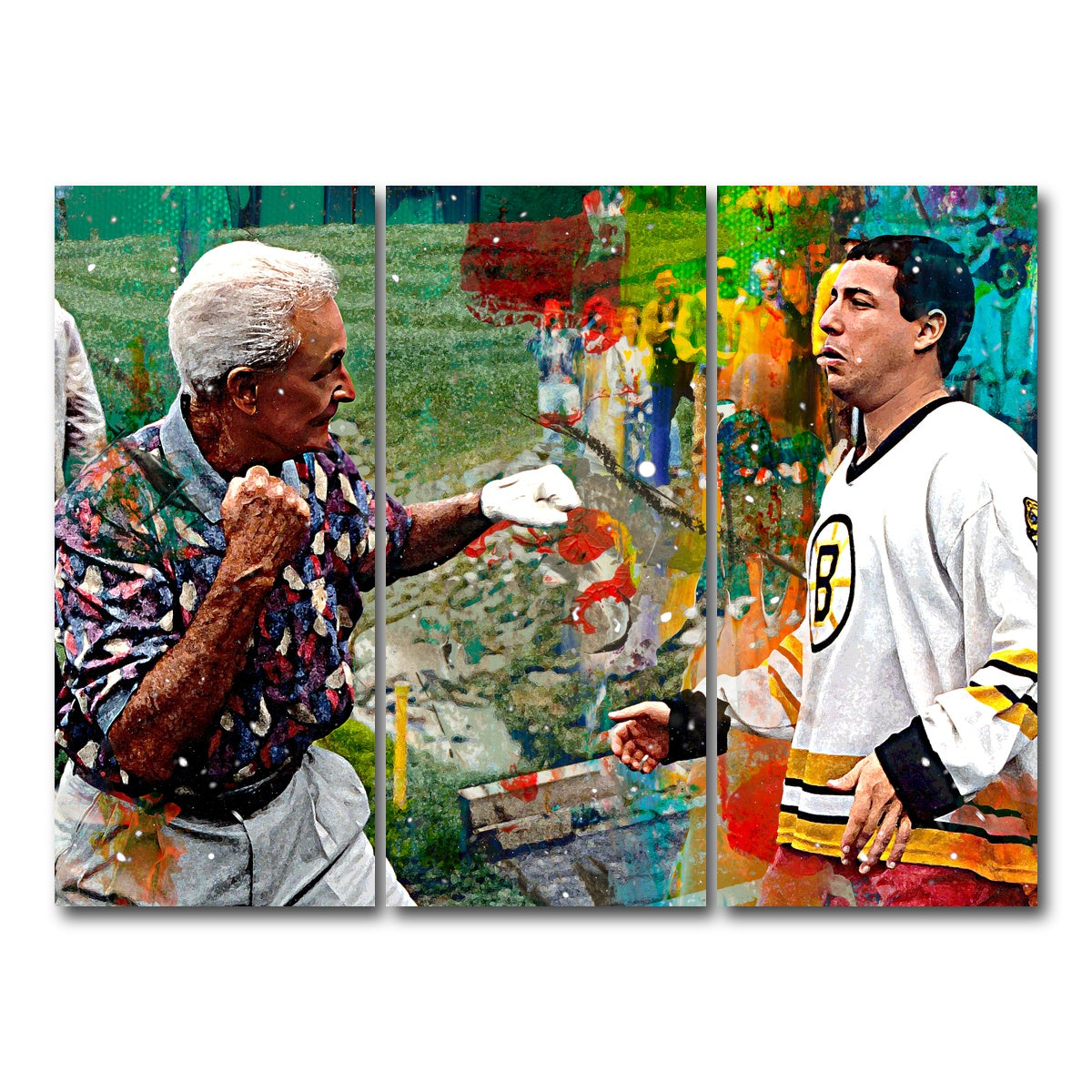 AUTO-MOCKUP WHITE | Happy Gilmore & Bob Barker | 3 Piece | Gallery Wrap Canvas | group=8x18