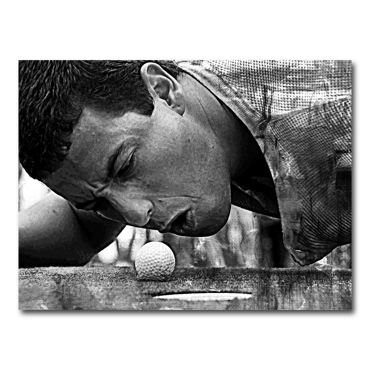 AUTO-MOCKUP WHITE | Happy Gilmore Grayscale | 1 Piece | Gallery Wrap Canvas | group=4x3