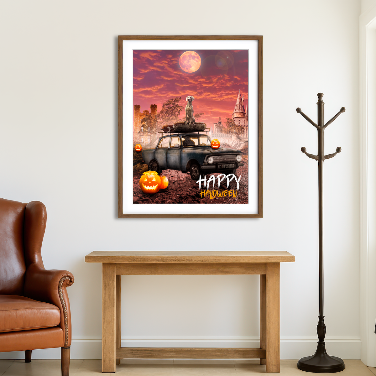 AUTO-MOCKUP ROOM | Happy Halloween Wall Art