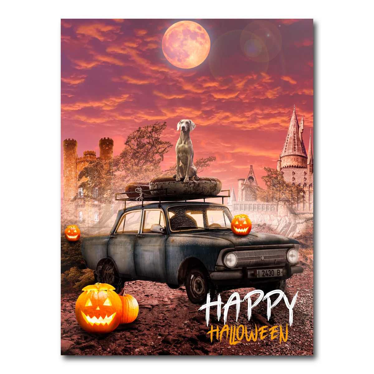 AUTO-MOCKUP WHITE | Happy Halloween | 1 Piece | Gallery Wrap Canvas | group=3x4