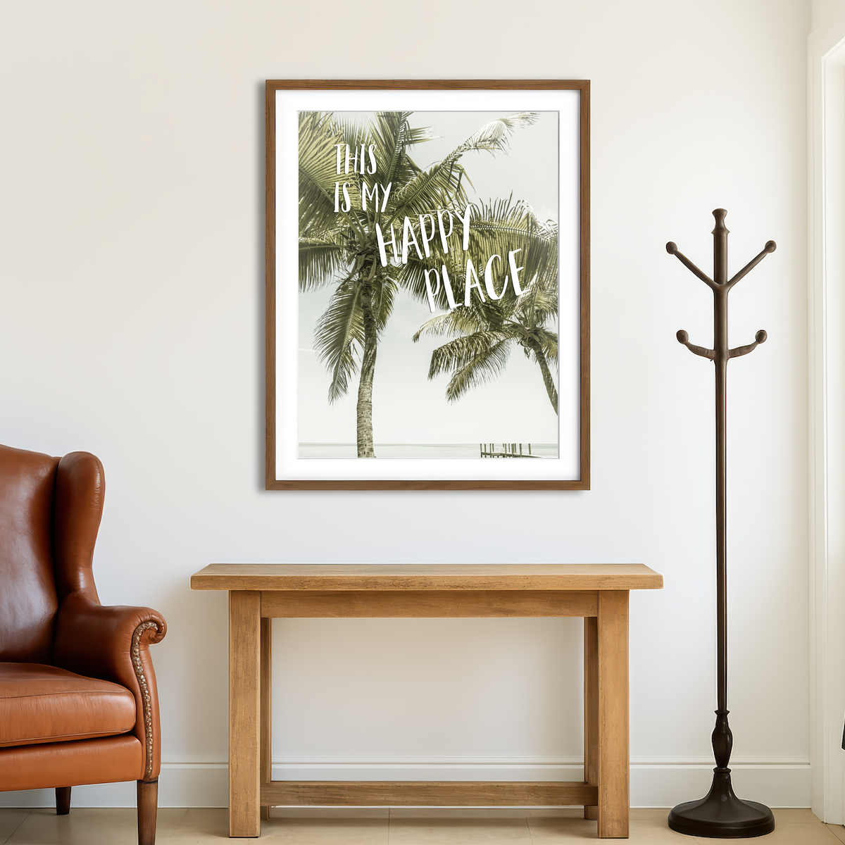 AUTO-MOCKUP ROOM | Happy Place Wall Art