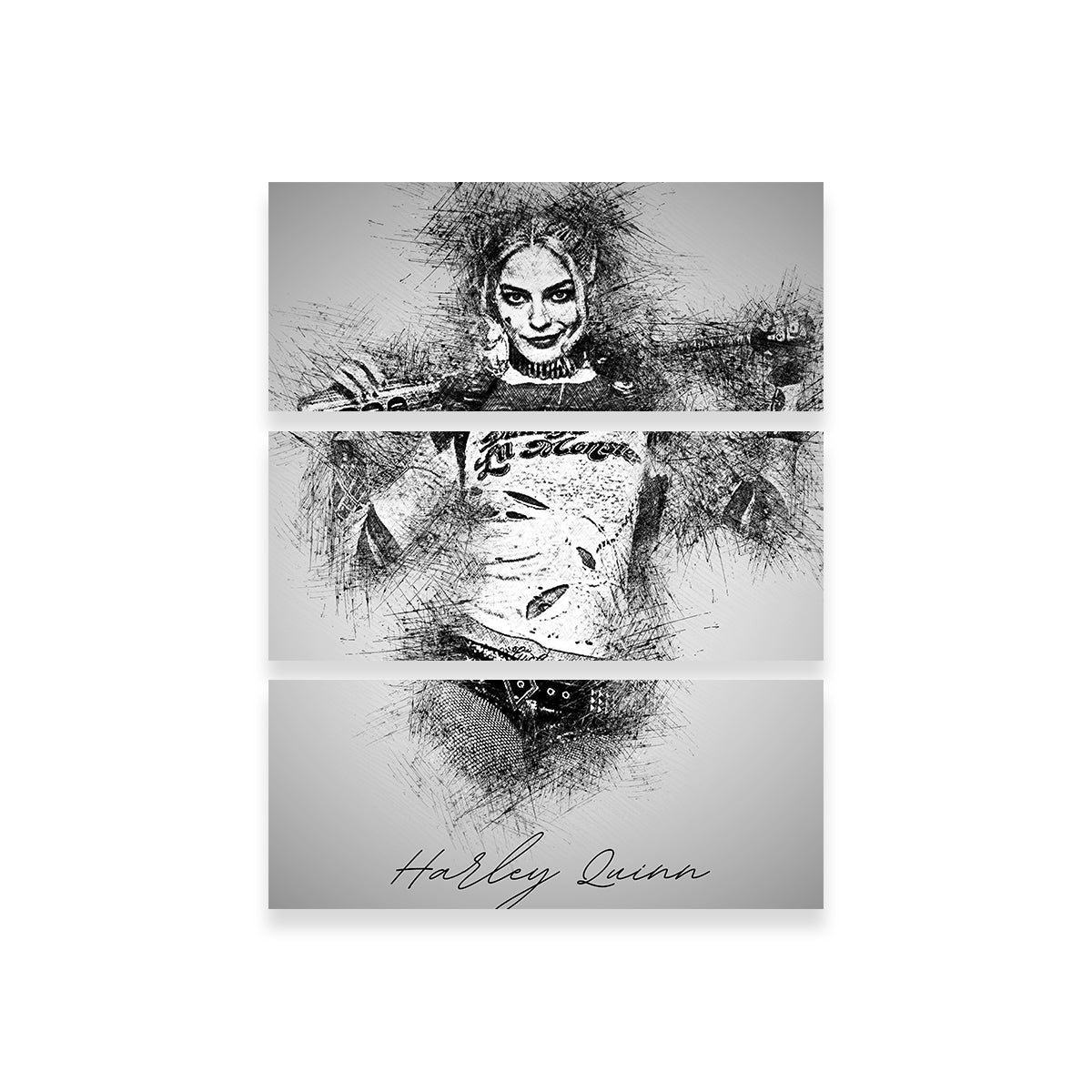 Harley Quinn Sketch Wall Art