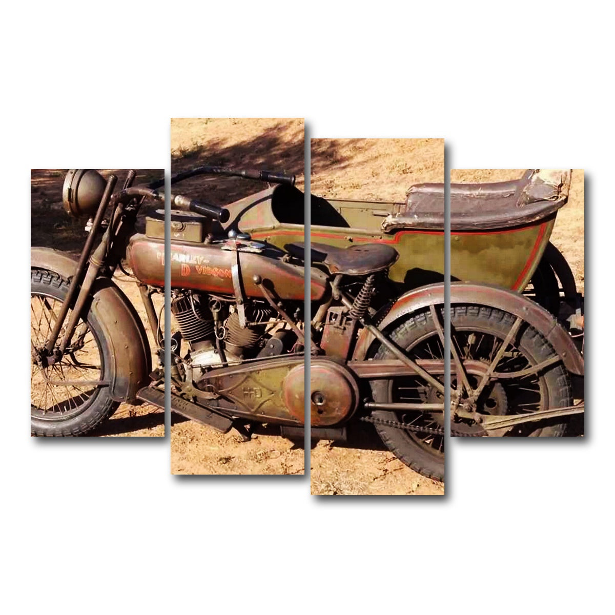 AUTO-MOCKUP WHITE | Harley Davidson 1919 | 4 Piece | Gallery Wrap Canvas | group=4_short