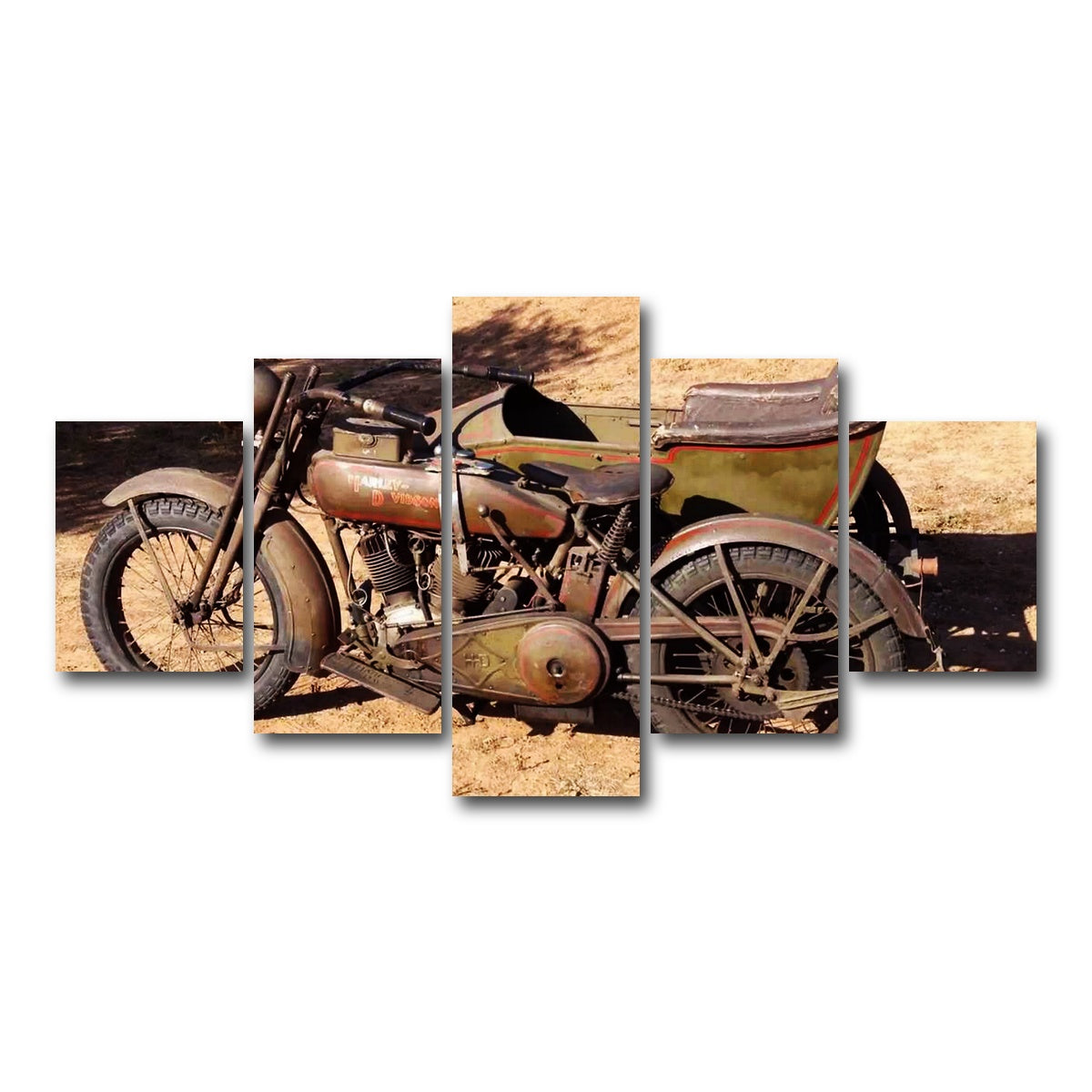 AUTO-MOCKUP WHITE | Harley Davidson 1919 | 5 Piece | Gallery Wrap Canvas | group=5_short