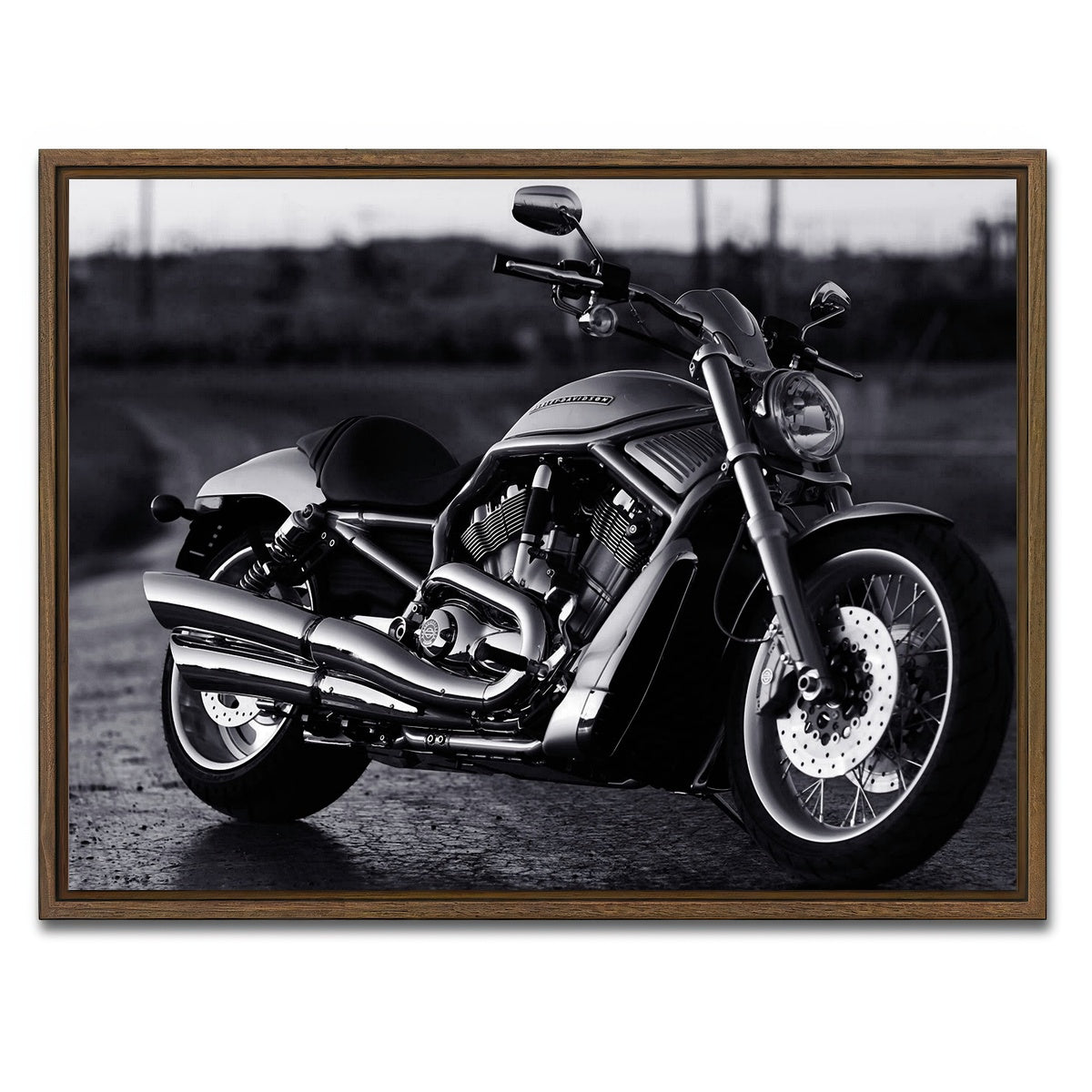 AUTO-MOCKUP WHITE | Harley Davidson | 1 Piece | Walnut Framed Canvas | group=4x3