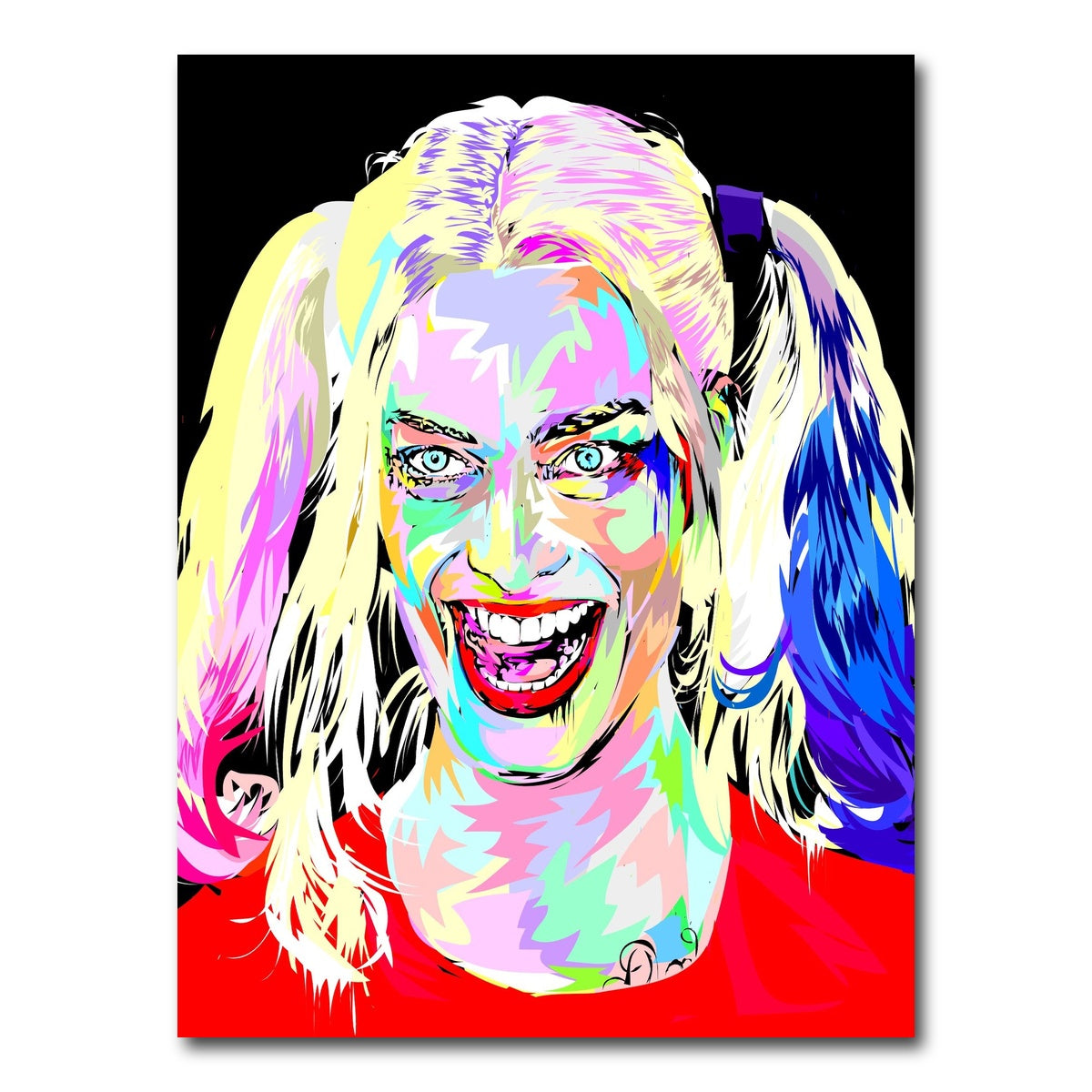 AUTO-MOCKUP WHITE | Harley Quinn Colors | 1 Piece | Gallery Wrap Canvas | group=3x4