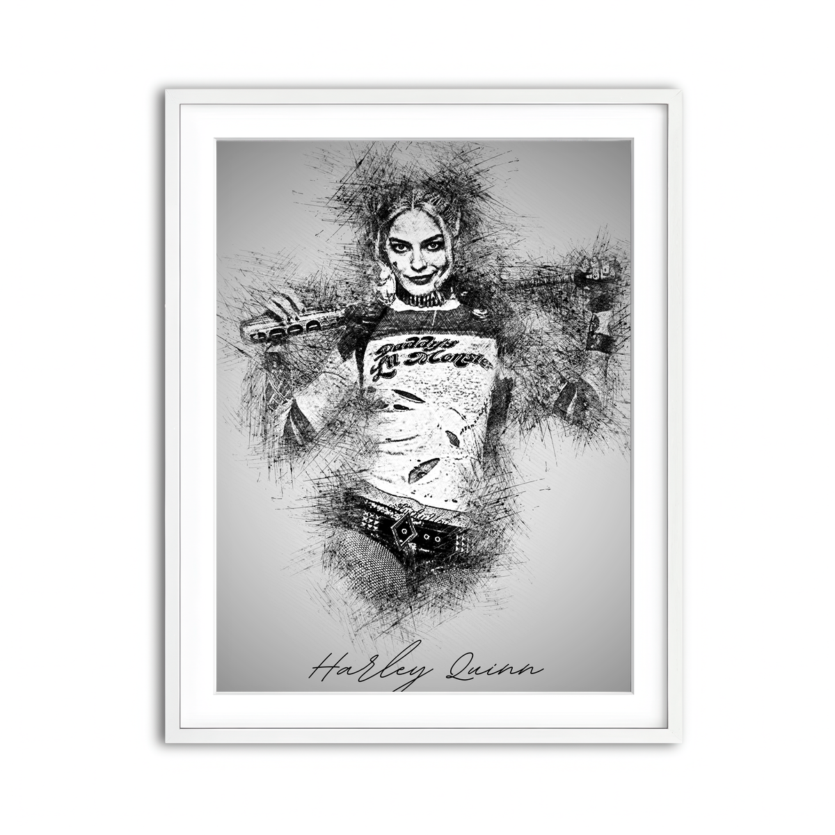 Framed Print 3x4 White