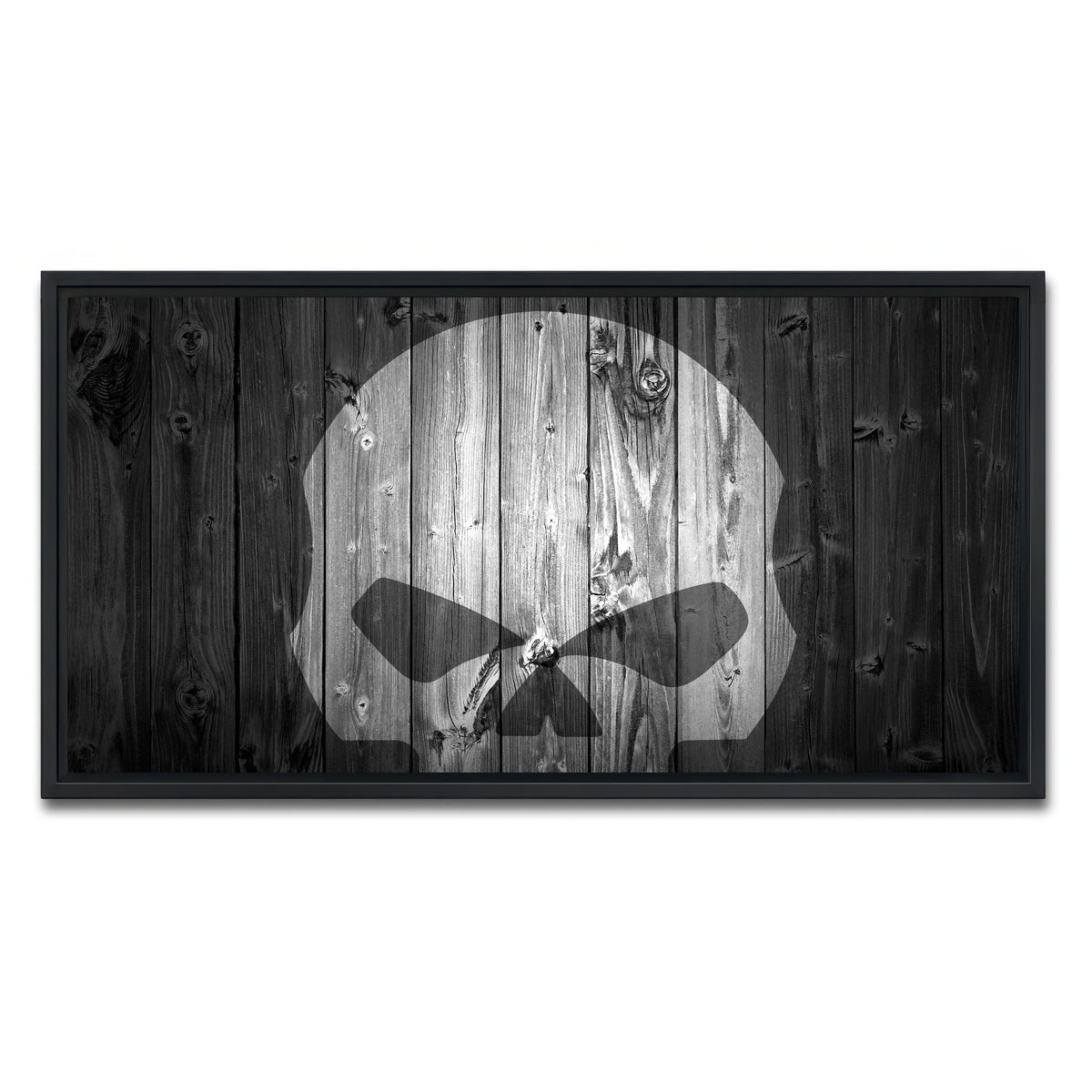 AUTO-MOCKUP WHITE | Harley Skull | 1 Piece | Black Framed Canvas | group=2x1