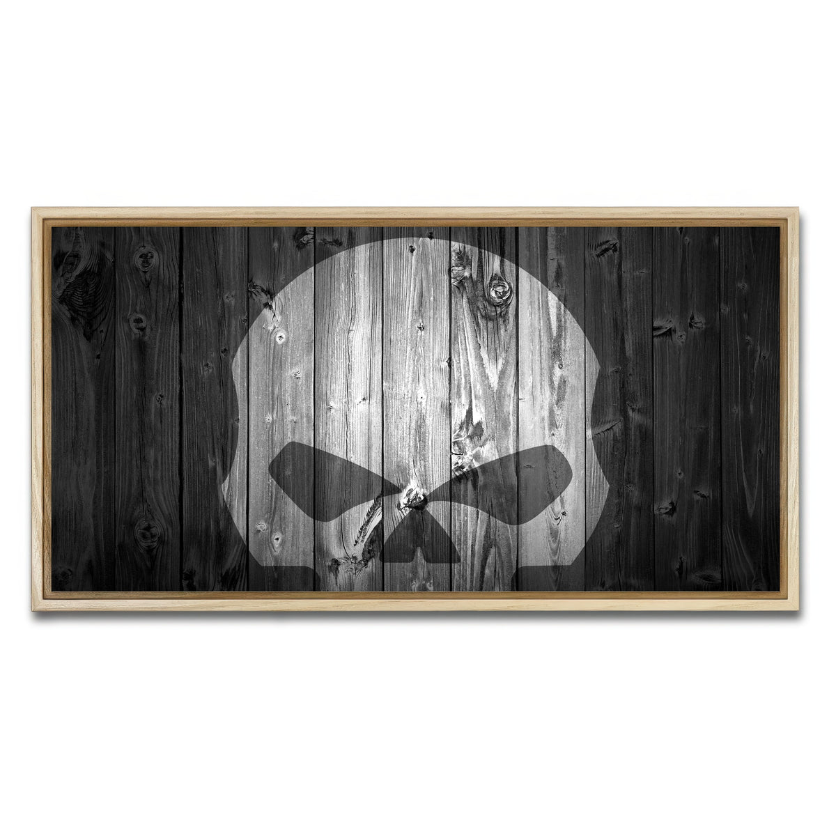 AUTO-MOCKUP WHITE | Harley Skull | 1 Piece | Natural Framed Canvas | group=2x1