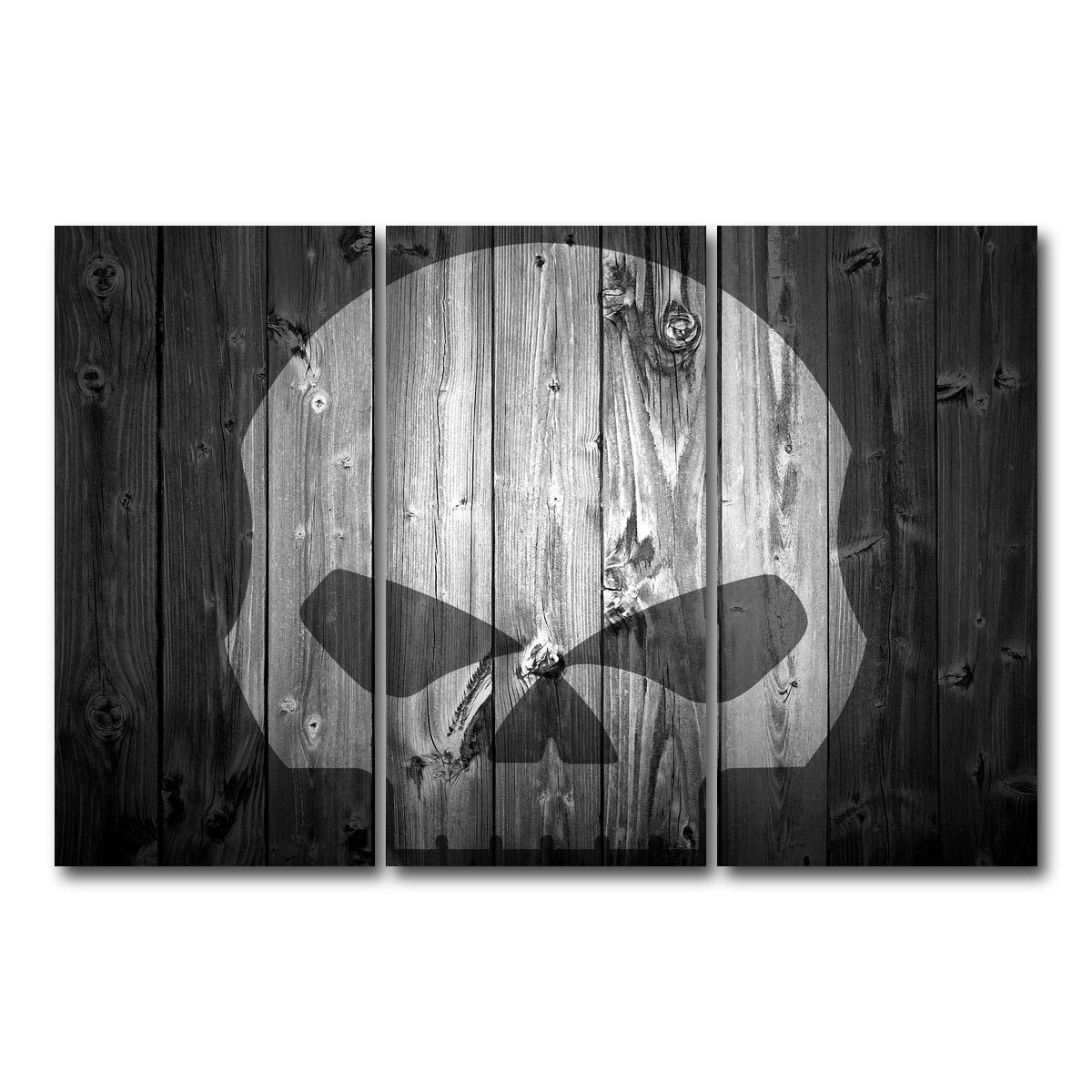 AUTO-MOCKUP WHITE | Harley Skull | 3 Piece | Gallery Wrap Canvas | group=12x24