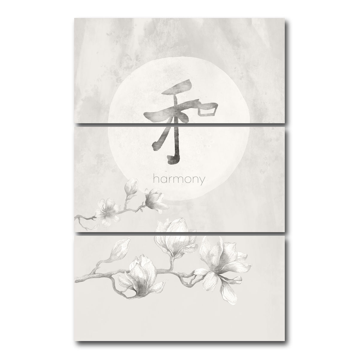 AUTO-MOCKUP WHITE | Harmony - Japandi Style | 3 Piece | Gallery Wrap Canvas | group=12x24_stacked