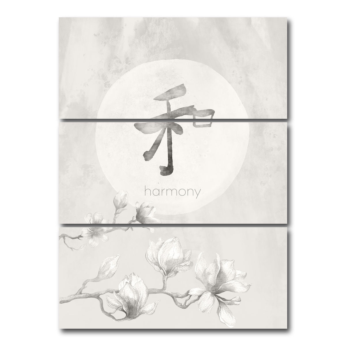 AUTO-MOCKUP WHITE | Harmony - Japandi Style | 3 Piece | Gallery Wrap Canvas | group=8x18_stacked
