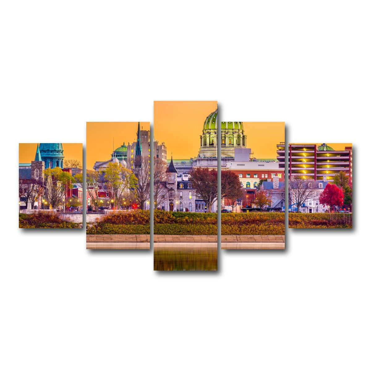 AUTO-MOCKUP WHITE | Harrisburg | 5 Piece | Gallery Wrap Canvas | group=5_short