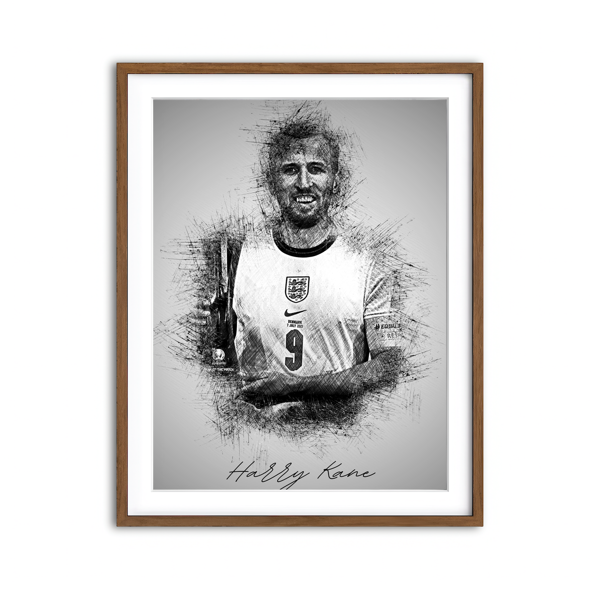 Framed Print 3x4 Walnut