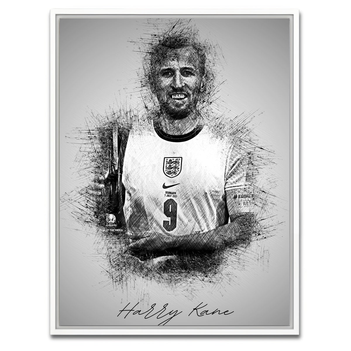 AUTO-MOCKUP WHITE | Harry Kane | 1 Piece | White Framed Canvas | group=3x4